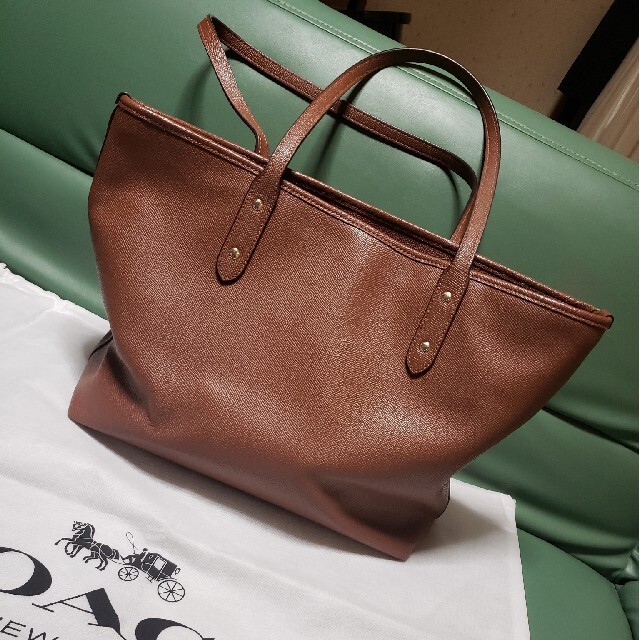 COACH - COACH コーチ トートバッグ ジップバッグ バッグ レザー 茶色