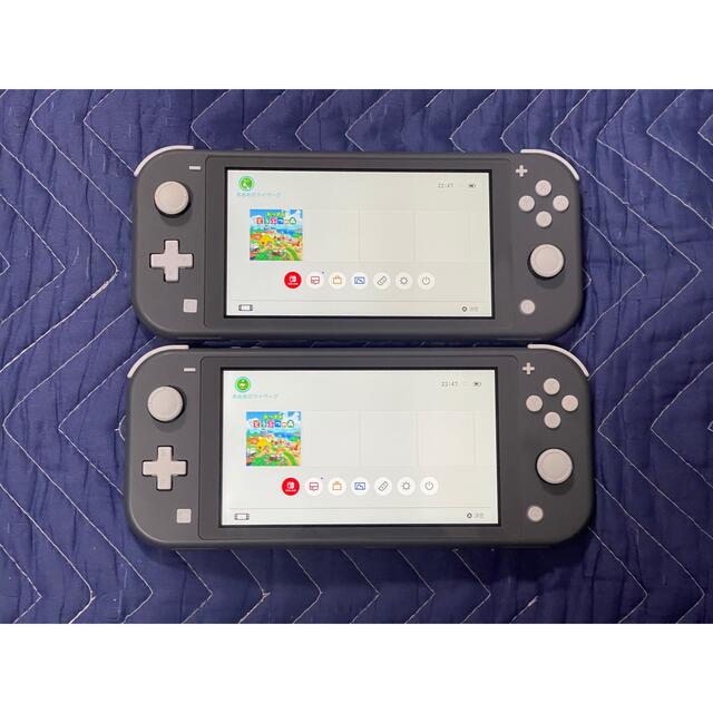 お見舞い Nintendo Switch - Nintendo Switch lite グレー本体のみ 2台