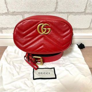 グッチ(Gucci)の【断捨離セール‼️】秋の季節にピッタリ！GUCCI グッチ ウエストポーチ 赤(ボディバッグ/ウエストポーチ)