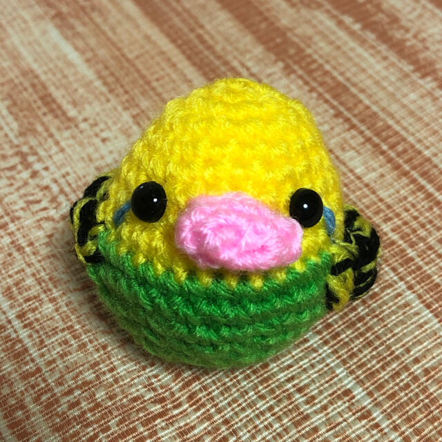 セキセイインコ(ハンドメイド)黄色×黄緑② ハンドメイドのぬいぐるみ/人形(ぬいぐるみ)の商品写真