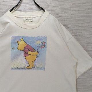 ディズニー(Disney)のDisney 90s 2XL USA プーさん ディズニー Tシャツ アイボリー(Tシャツ/カットソー(半袖/袖なし))