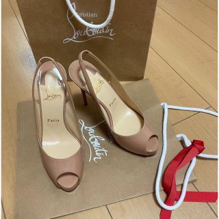 クリスチャンルブタン(Christian Louboutin)の新品　ルブタン オープントゥ プラットフォーム パンプス ヌード 37(ハイヒール/パンプス)