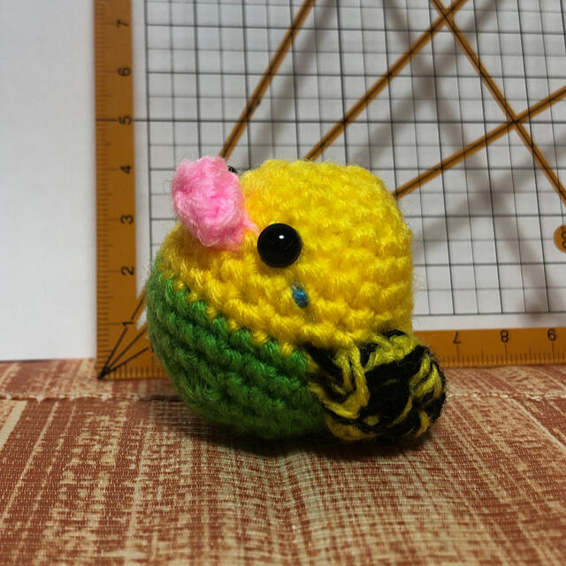 セキセイインコ(ハンドメイド)黄色×黄緑⑧ ハンドメイドのぬいぐるみ/人形(ぬいぐるみ)の商品写真