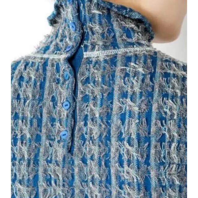 IRENE cut yarn knit ブルー