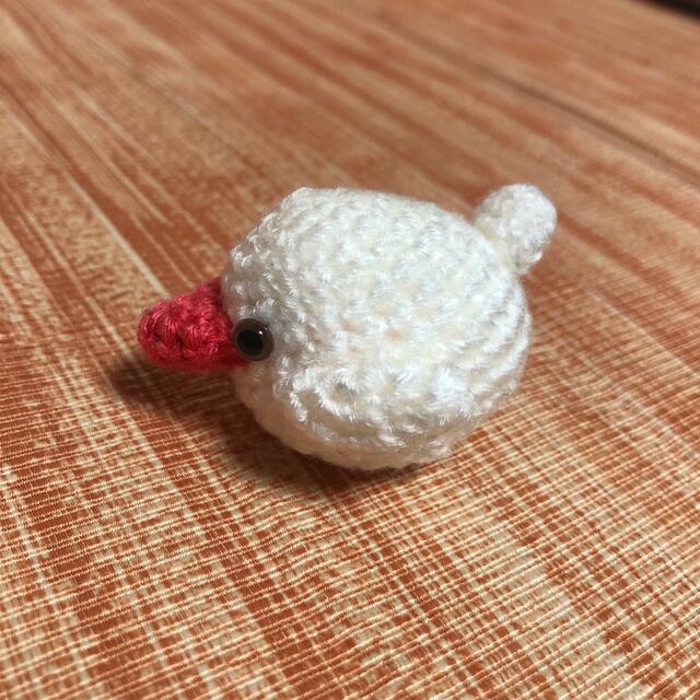 文鳥(ハンドメイド)白⑨ ハンドメイドのぬいぐるみ/人形(ぬいぐるみ)の商品写真