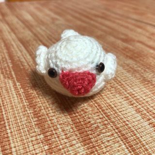 文鳥(ハンドメイド)白⑨(ぬいぐるみ)