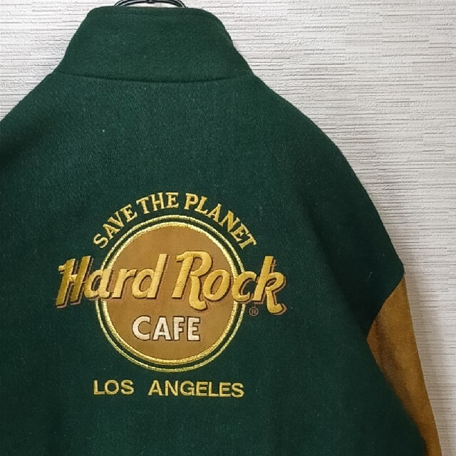 ハードロックカフェ hard rock cafe スタジャン レザー 90s fgaeet.org