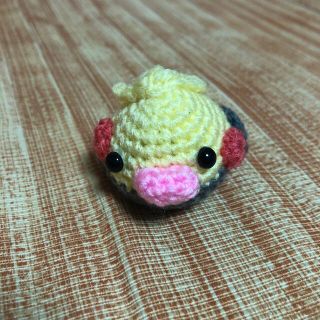 オカメインコ(ハンドメイド)レモン色×グレー⑪(ぬいぐるみ)