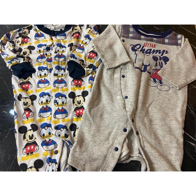 Disney(ディズニー)のロンパース Disney ミッキー 2点セット キッズ/ベビー/マタニティのベビー服(~85cm)(ロンパース)の商品写真