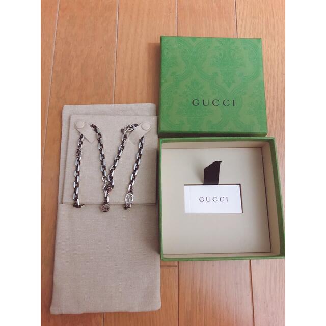 G - GUCCI インターロッキングG シルバーネックレスの通販 n