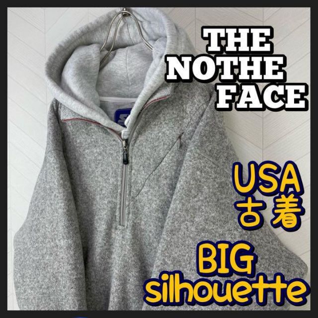 THE NORTH FACE(ザノースフェイス)のUSA古着 ノースフェイス フリース ボア ハーフジップ プルオーバー ゆるダボ メンズのジャケット/アウター(ブルゾン)の商品写真