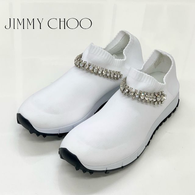 JIMMY CHOO - 3765 未使用 ジミーチュウ ビジュー ニット スニーカー