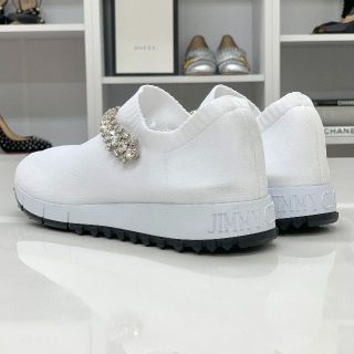 JIMMY CHOO - 3765 未使用 ジミーチュウ ビジュー ニット スニーカー