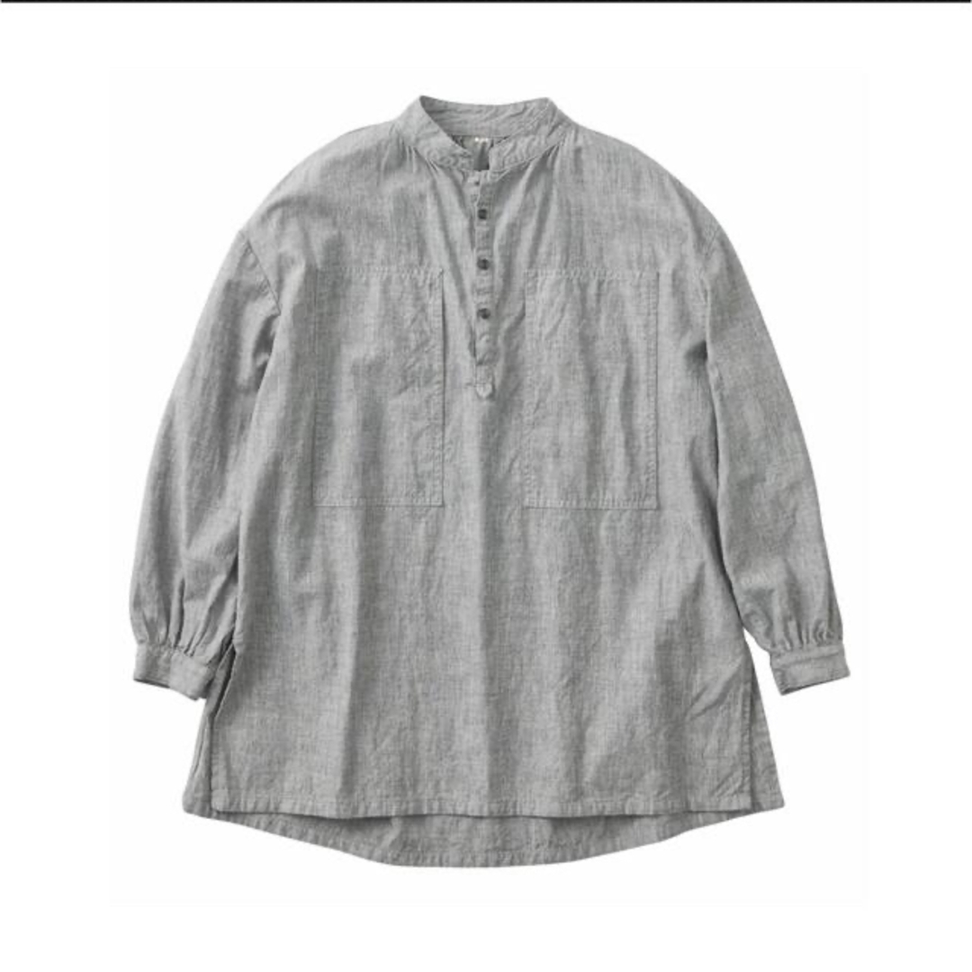 ポータークラシック STAND COLLAR LONG SMOCK SHIRT