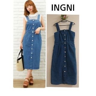 イング(INGNI)のINGNI デニムワンピース M(ロングワンピース/マキシワンピース)