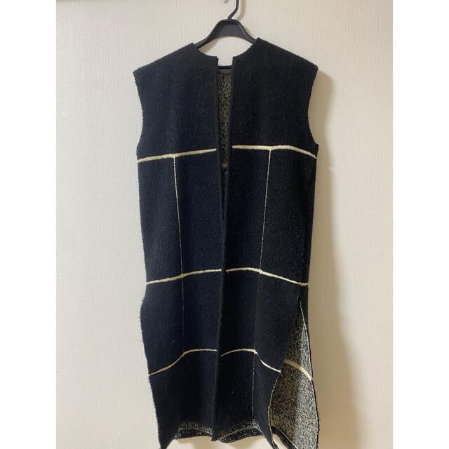 Ameri VINTAGE MOUTON LIKE KNIT VEST ブラック