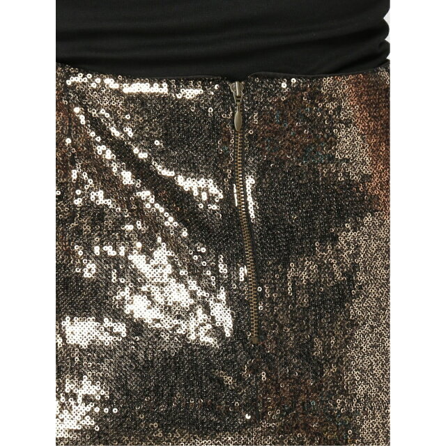 GUESS(ゲス)の【シルバー(SVMU)（ゴールド系）】【S】(W)Topeka Sequin Skirt レディースのスカート(ロングスカート)の商品写真