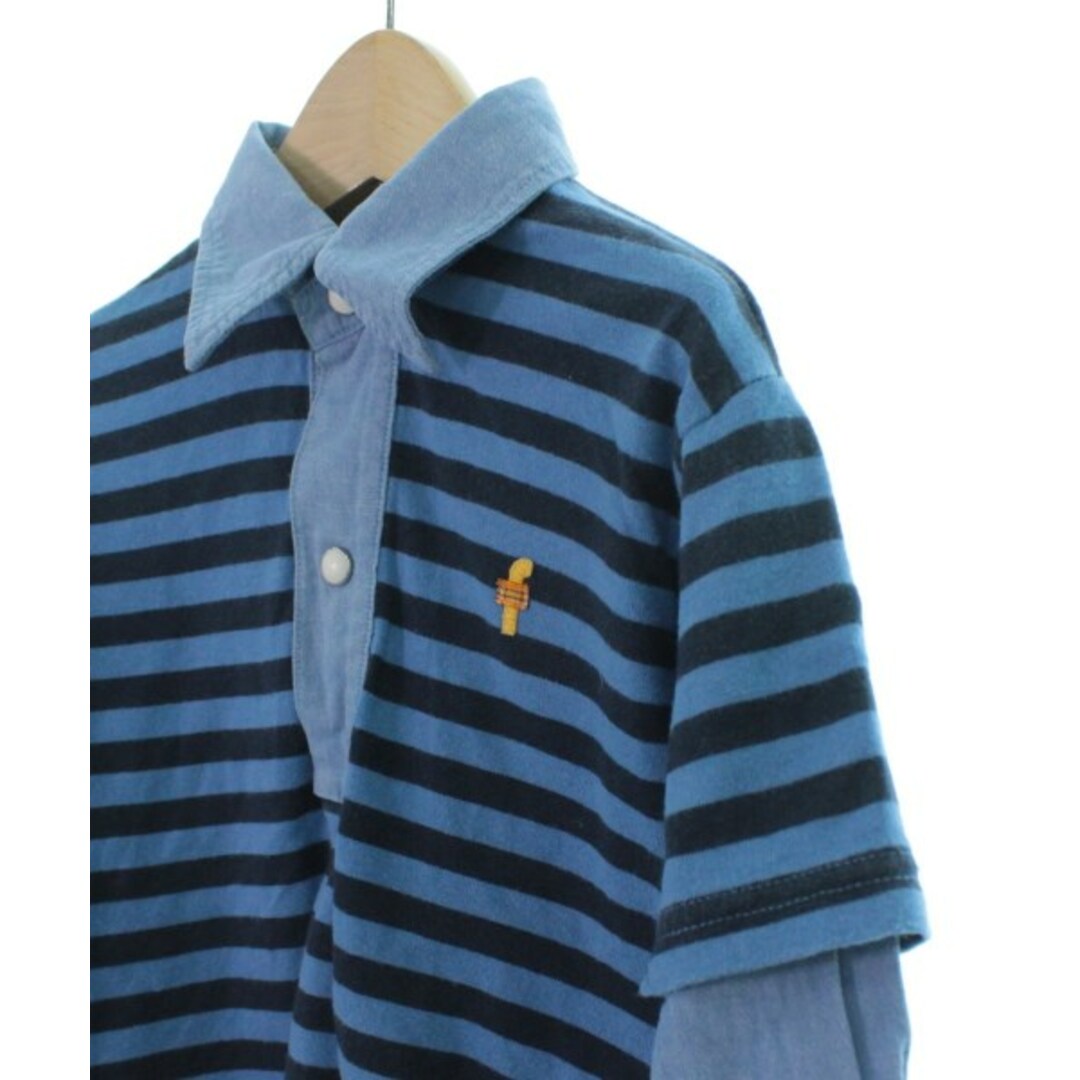 familiar(ファミリア)のfamiliar ファミリア Tシャツ・カットソー 120 青x紺(ボーダー) 【古着】【中古】 キッズ/ベビー/マタニティのキッズ服女の子用(90cm~)(Tシャツ/カットソー)の商品写真