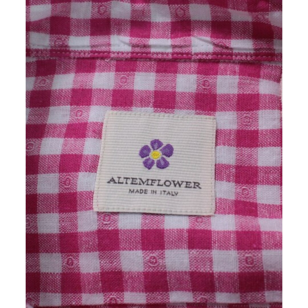 なし伸縮性ALTEM FLOWER カジュアルシャツ 42(XL位)