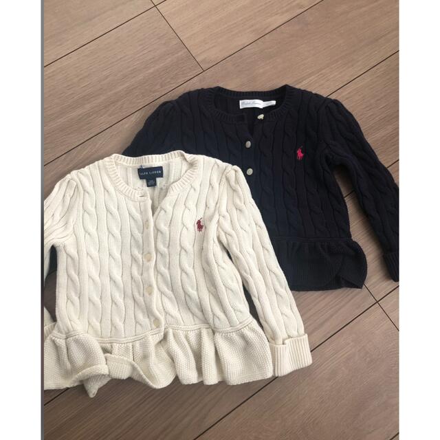 Ralph Lauren(ラルフローレン)の最終価格　ラルフローレン　ペプラムカーディガン　2T キッズ/ベビー/マタニティのキッズ服女の子用(90cm~)(カーディガン)の商品写真