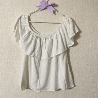 ザラキッズ(ZARA KIDS)のZARA ザラ　白Tシャツ　オフショルダー肩出し(Tシャツ/カットソー)