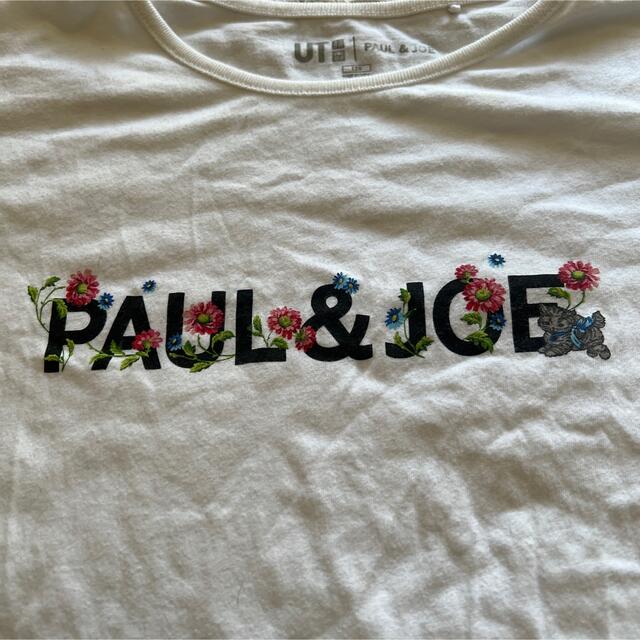 PAUL & JOE(ポールアンドジョー)のユニクロUT PAUL ＆JOE ポールアンドジョー　Tシャツ　ホワイト キッズ/ベビー/マタニティのキッズ服女の子用(90cm~)(Tシャツ/カットソー)の商品写真