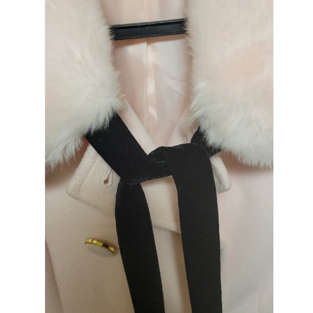 コート ファー ピンク Sサイズ レディースのジャケット/アウター(毛皮/ファーコート)の商品写真