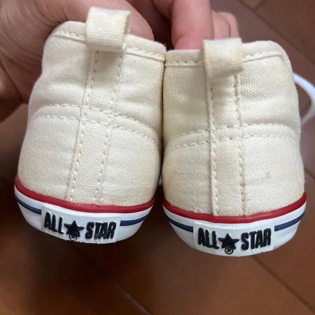 CONVERSE(コンバース)のコンバース　子供　靴　スニーカー　13cm ホワイト　クリーム色 キッズ/ベビー/マタニティのベビー靴/シューズ(~14cm)(スニーカー)の商品写真