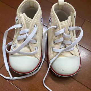 コンバース(CONVERSE)のコンバース　子供　靴　スニーカー　13cm ホワイト　クリーム色(スニーカー)