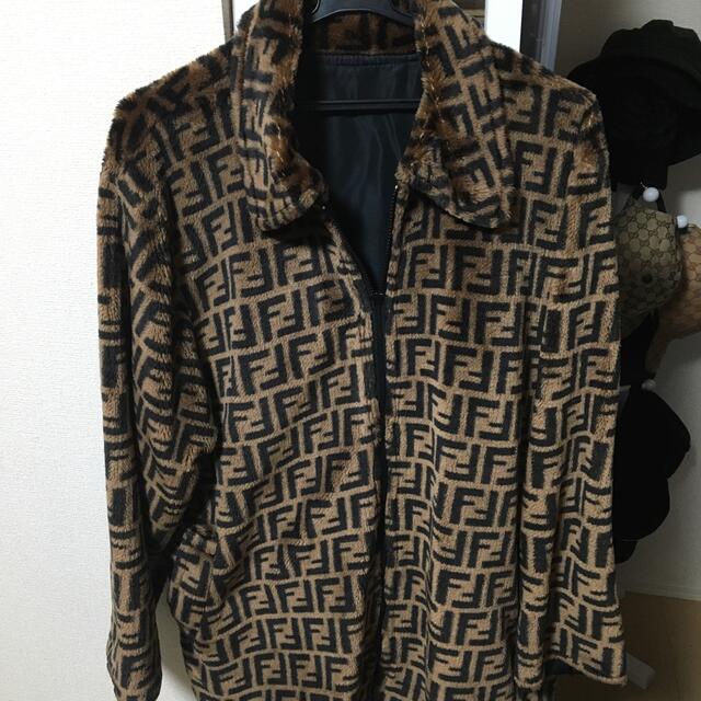 最高品質の old fendi ズッカ柄 ナイロンジャケット リバーシブル