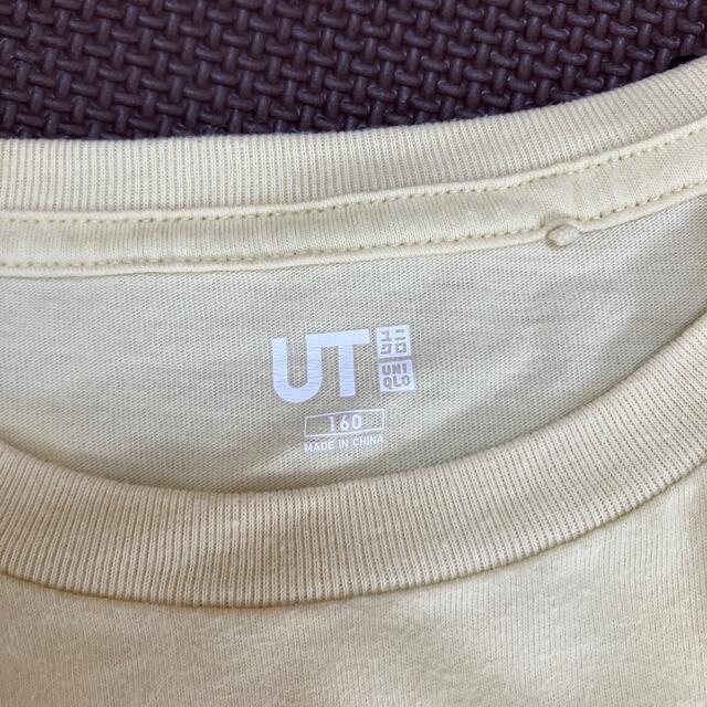 UNIQLO(ユニクロ)のUNIQLO UT イエロー　160cm キッズ/ベビー/マタニティのキッズ服男の子用(90cm~)(Tシャツ/カットソー)の商品写真