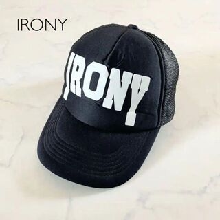 アイロニー(IRONY)の【美品】IRONY アイロニー メッシュキャップ 帽子 レディース でかロゴ(キャップ)