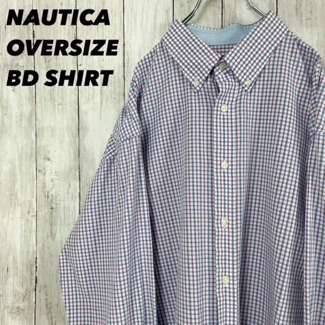 NAUTICA(ノーティカ)のNAUTICA ゆるだぼオーバーサイズXL長袖ブロードチェックボタンダウンシャツ メンズのトップス(シャツ)の商品写真