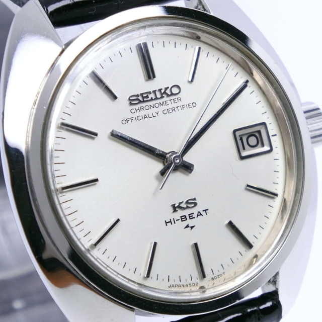 驚きの安さ
 【SEIKO】セイコー キングセイコー キングセイコー 4502-8010 SEIKO 4502-8010 ステンレススチール×レザー 【SEIKO】セイコー シルバー ステンレス - 川崎店【キングセイコー】45KS／Ref.4502-8010／1970年製／w-30086 手巻き メンズ 白文字盤 腕時計 時計 2