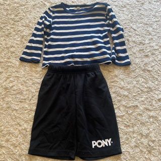 イオン(AEON)のキッズ100サイズ　PONY、トップバリュ　ハーフパンツとボーダーロンTセット(パンツ/スパッツ)