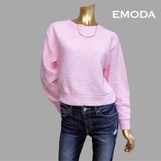 エモダ(EMODA)のEMODA リブボーダートレーナー＊ムルーア ジーナシス GYDA アナップ(トレーナー/スウェット)