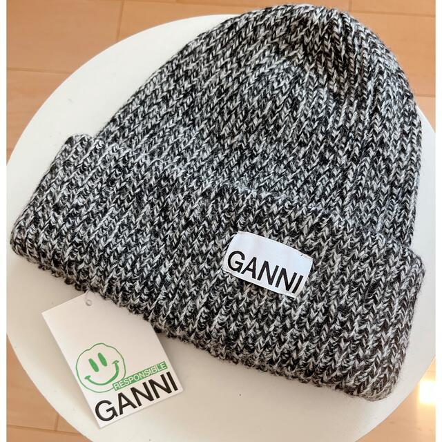 Ganni ニット帽　ビーニー　ブラック