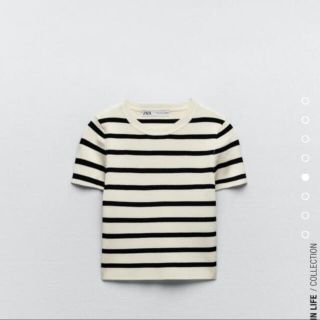 ザラ(ZARA)のZARA ベーシッククロップドニットトップス(ニット/セーター)