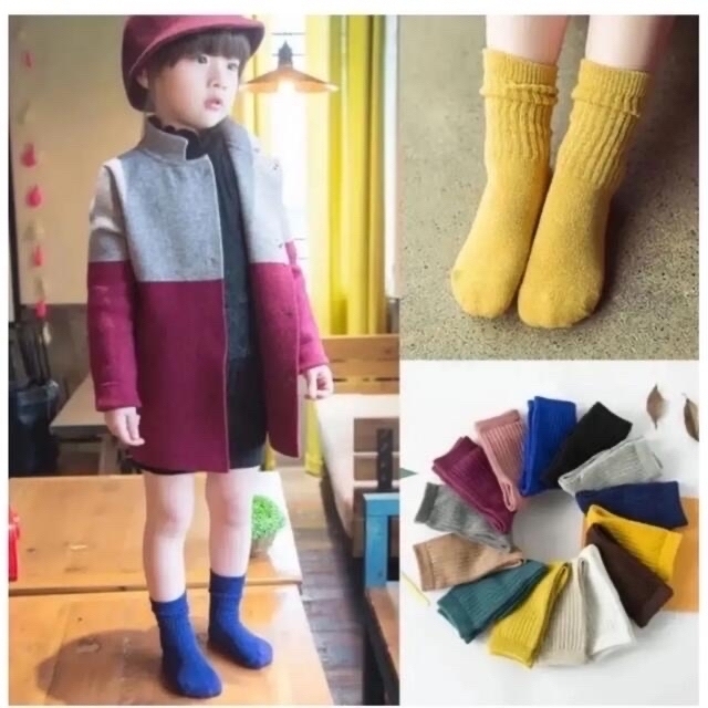 ENDO SOCKS 無地無柄一色デザインの可愛い子供靴下 キッズ/ベビー/マタニティのこども用ファッション小物(靴下/タイツ)の商品写真