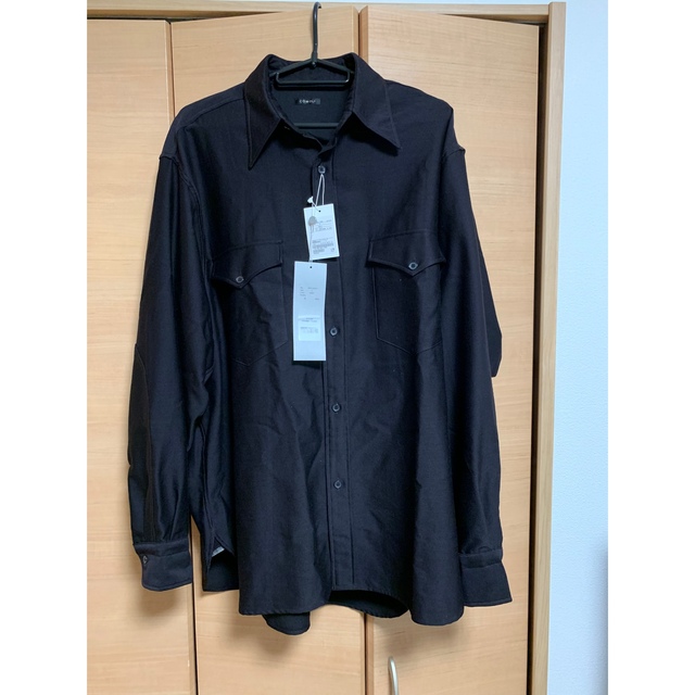 新品未使用 COMOLI 22aw ウールモールスキン ワークシャツ 大人気定番
