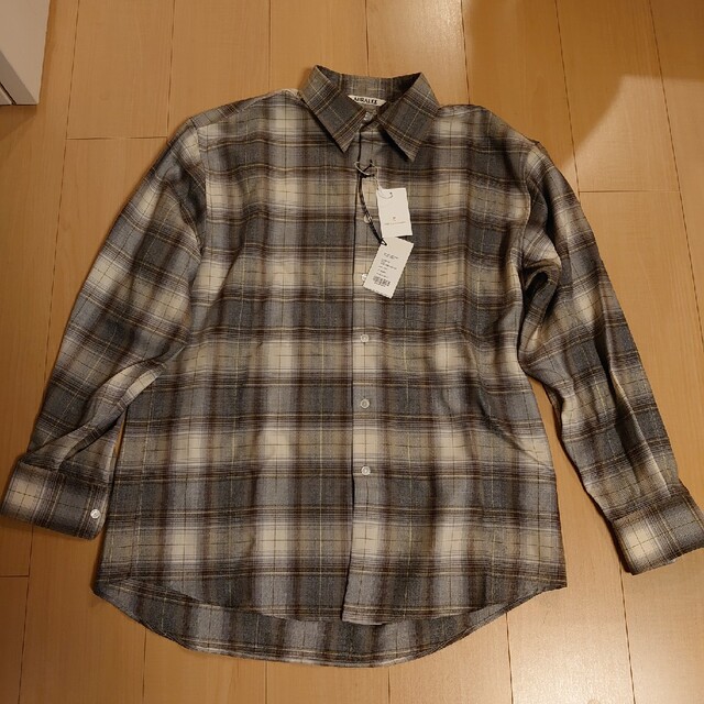 AURALEE(オーラリー)のAURALEE スーパーライトウールチェックシャツ サイズ3 メンズのトップス(シャツ)の商品写真