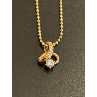 美品 レア クリスチャンディオール ネックレス k18 ダイヤモンド0.12ct