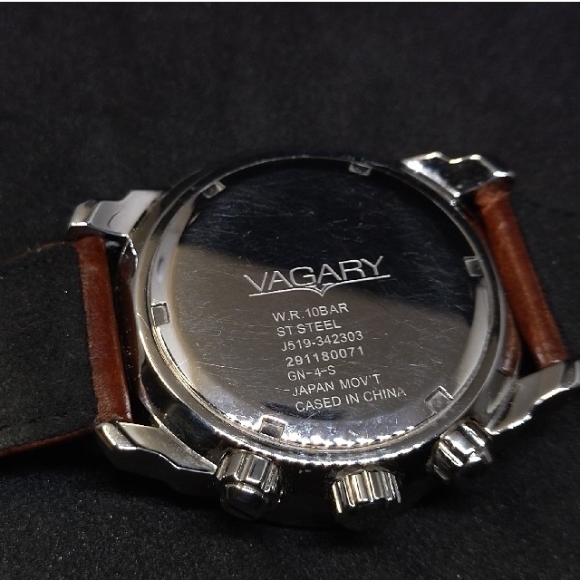 VAGARY - 【電池交換済】VAGARY ヴァガリー クロノグラフ腕時計 VAGARY - 【電池交換済】VAGARY ヴァガリー クロノグラフ腕時計
