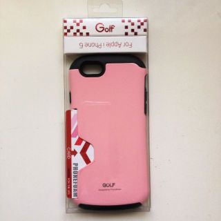 アイフォーン(iPhone)のi phone6　スマホケース　GOLF　ピンク カバー(iPhoneケース)