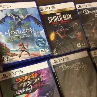 プレイステーション(PlayStation)のスパイダーマン デモンズソウル ラチェクラ ホライゾン 4本セット #2(家庭用ゲームソフト)