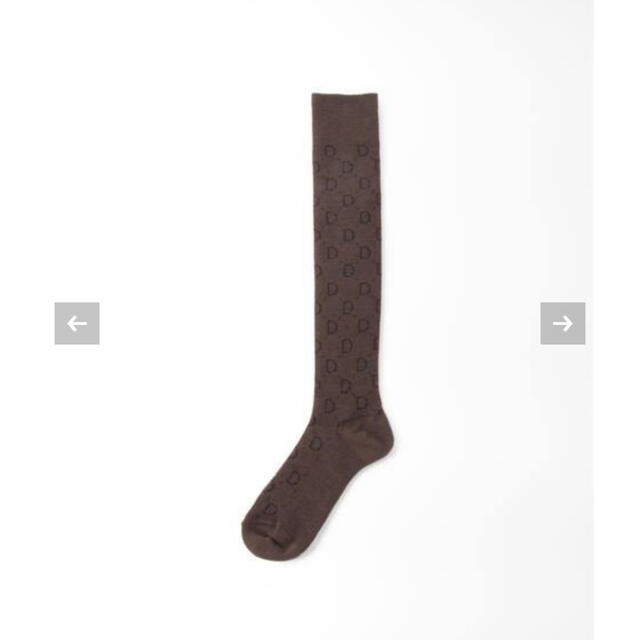 DEUXIEME CLASSE(ドゥーズィエムクラス)のjacquard socks   ブラウン レディースのレッグウェア(ソックス)の商品写真