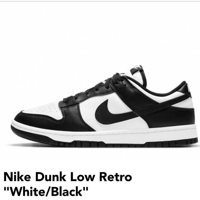 充実の品 - NIKE Nike "White/Black"27.0 Retro Low Dunk スニーカー
