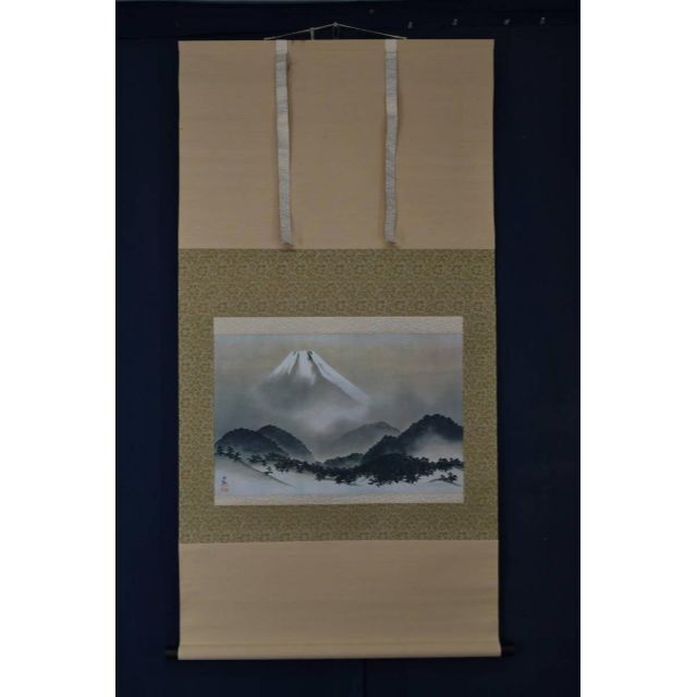 複製】横山大観/霊峰富士図/横物/工芸品/掛軸☆宝船☆AA-225の 複製】横山大観/霊峰富士図/横物/工芸品/掛軸☆宝船☆AA-225の