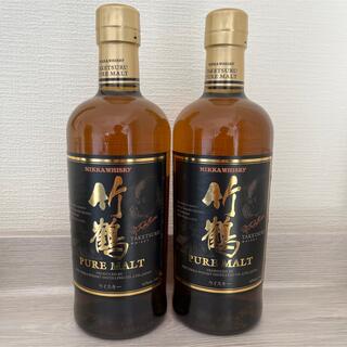 ニッカウイスキー(ニッカウヰスキー)の竹鶴 ピュアモルト×2 旧ラベル(ウイスキー)