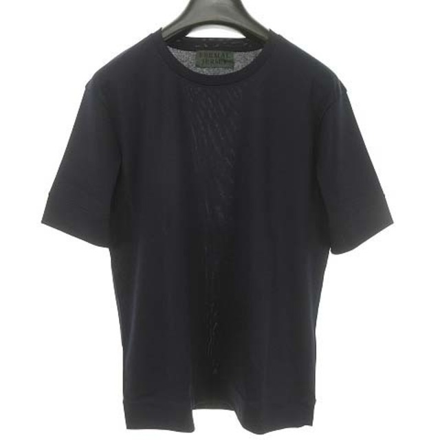 nano・universe(ナノユニバース)のFORMAL JERSEY クルーネック カットソー Tシャツ XL ネイビー メンズのトップス(Tシャツ/カットソー(半袖/袖なし))の商品写真